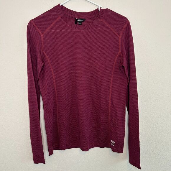 allbirds Women's Natural Run Long Sleeve Thrive Crimson sz M - Picture 1 of 6